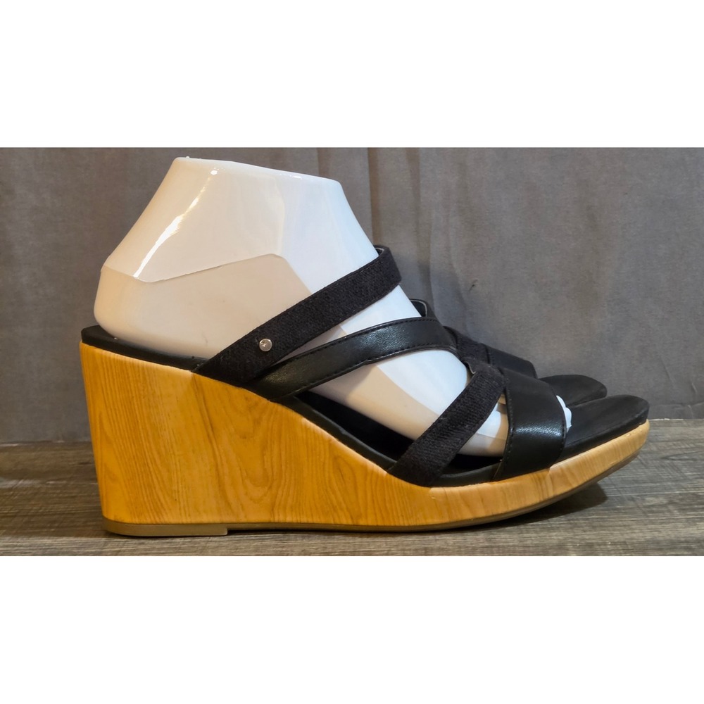 Dr. Scholl's Giggle Strappy Wedge Sandals Women's Size 9 Black